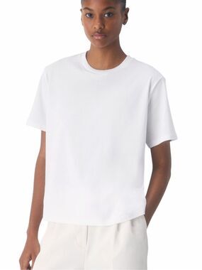 BABATON Aritzia Key Cotton Thessa T-Shirt White Pima Cotton Size Medium